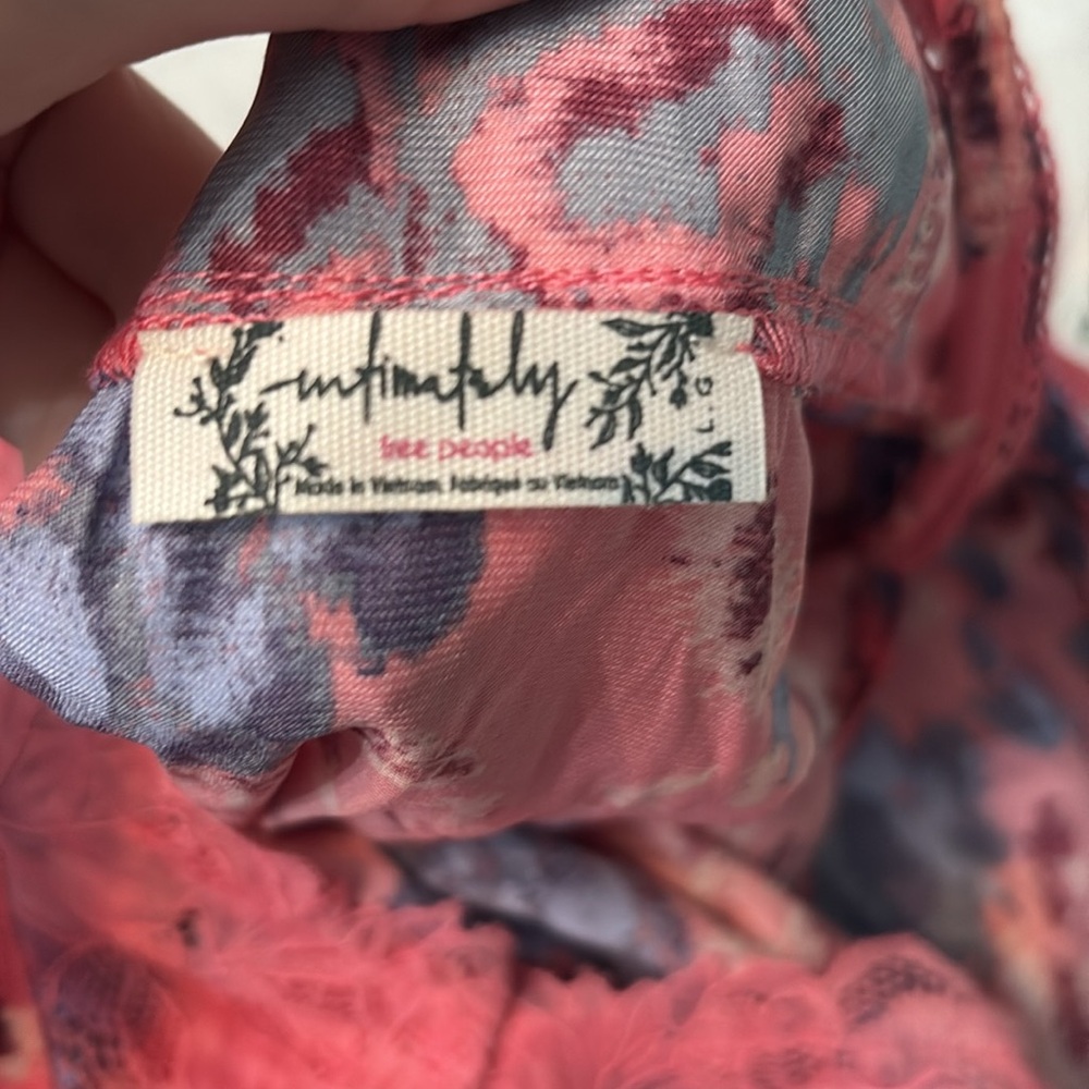 Free People Pink Floral Lace Slip Dress - Picture 7 of 9